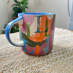 Anthropologie Multi-color Ceramic mug